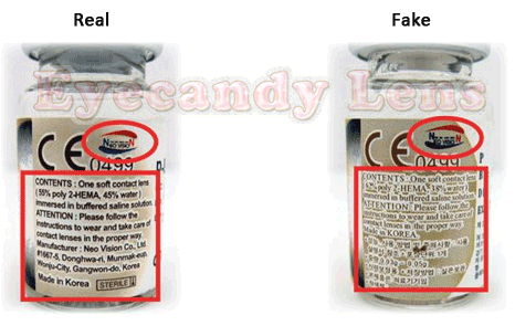 Diameter marking on the vial label